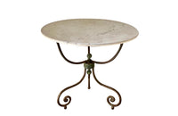 19th century marble and iron gueridon table