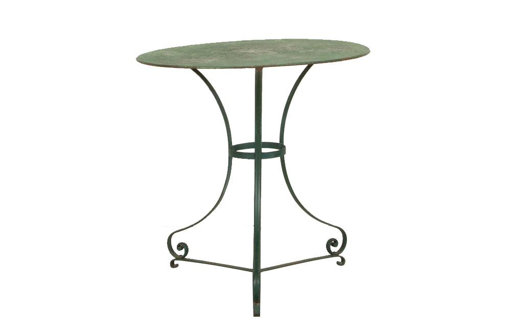 Antique table green iron gueridon 19th Century french - Antique Garden Table