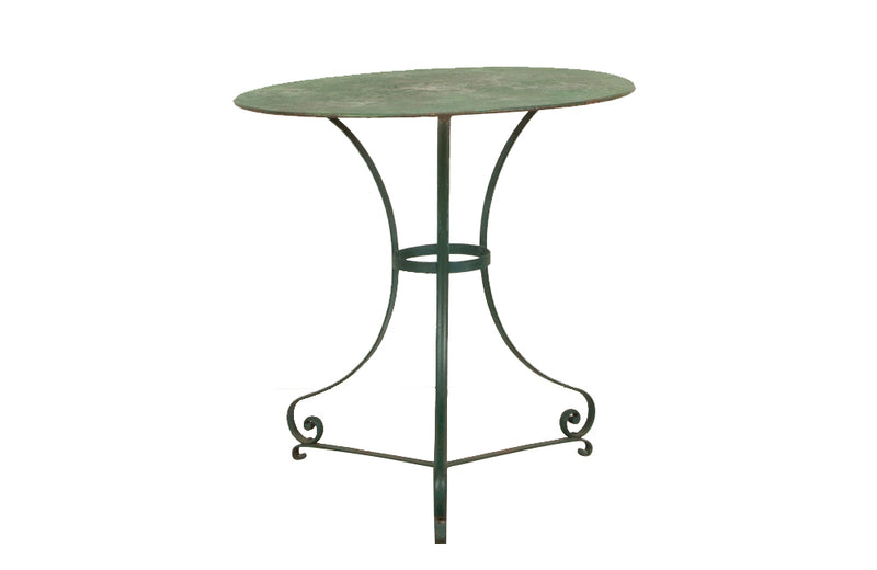 Antique table green iron gueridon 19th Century french - Antique Garden Table
