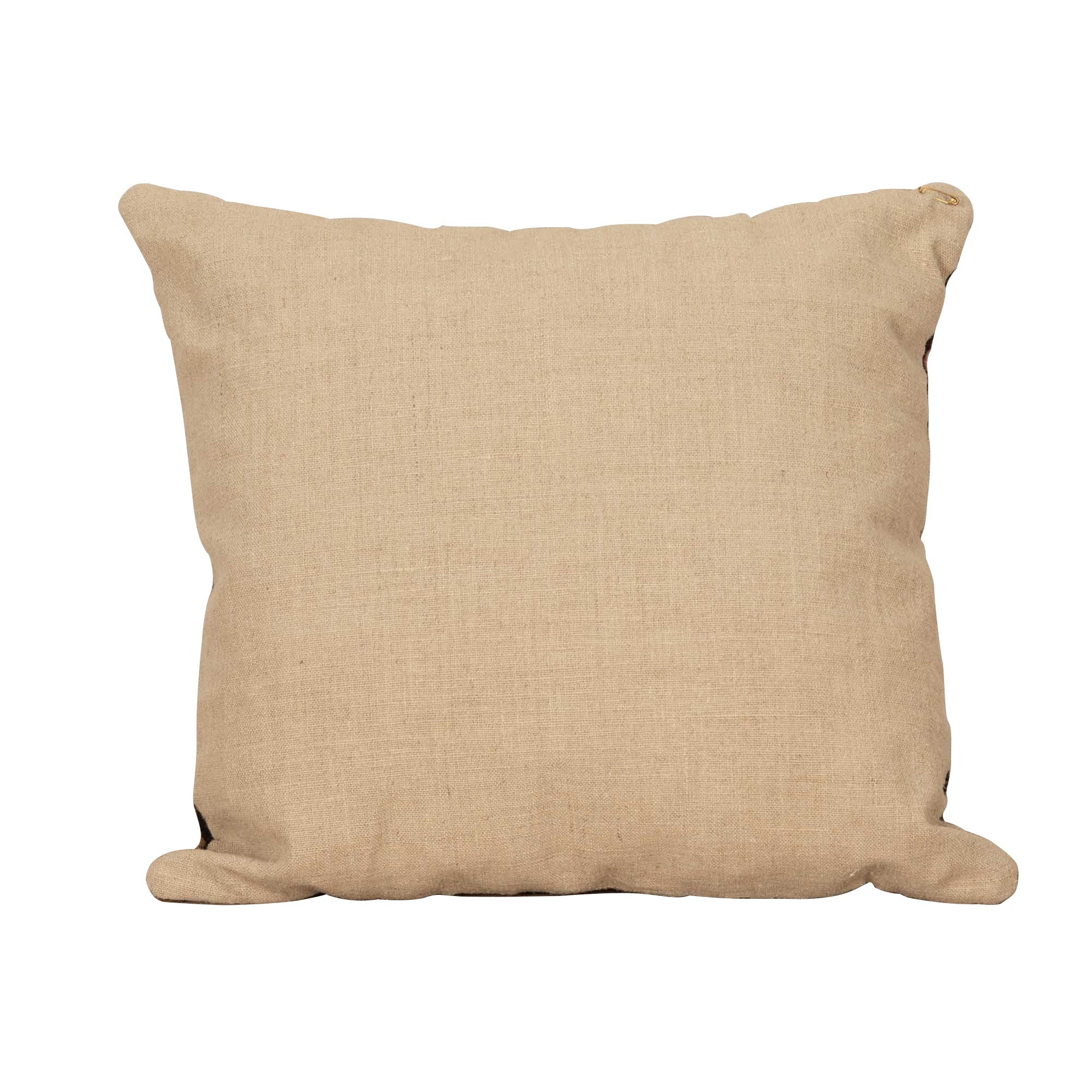 A finely worked 19th Century French needlepoint monogram pillow with King Charles spaniel motif.