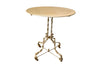 Antique iron table French orangery table on twisted iron base with feet terminating on casters. French Antique Furniture.
