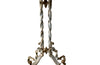 Antique iron table French orangery table on twisted iron base with feet terminating on casters. French Antique Furniture.