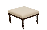 19th Century French pouffe or ottoman of square shape