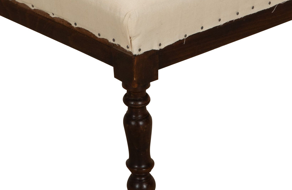 19th Century French pouffe or ottoman of square shape