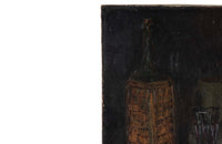 Antique oil painting 19th Century French Still Life Painting with Pomegranates