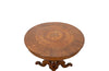 Elegant 19th century Italian walnut parquetry centre table on decorative tripod base.