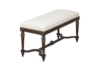 Elegant late 19th Century French walnut bench in the style of Louis XVI.