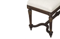 Elegant late 19th Century French walnut bench in the style of Louis XVI.