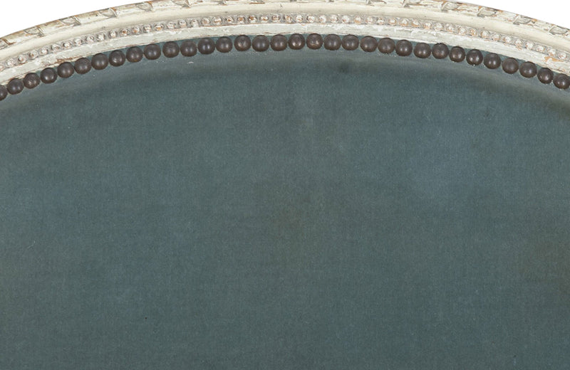 Beautiful large French marquise armchair in the Neo-Classical taste of the Louis XVI period.