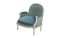 Beautiful large French marquise armchair in the Neo-Classical taste of the Louis XVI period.