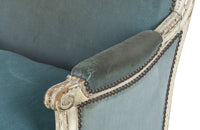 Beautiful large French marquise armchair in the Neo-Classical taste of the Louis XVI period.