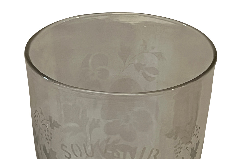 French antique glasses 19th Century hand blown stemmed celebration glasses