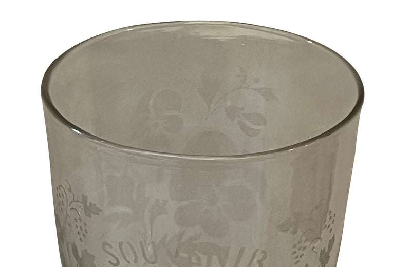 French antique glasses 19th Century hand blown stemmed celebration glasses