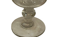 French antique glasses 19th Century hand blown stemmed celebration glasses