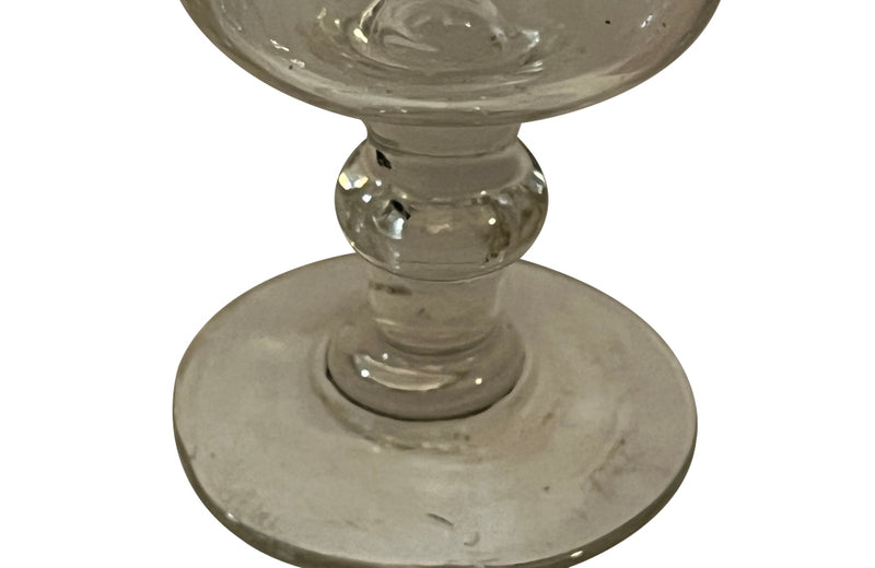 French antique glasses 19th Century hand blown stemmed celebration glasses