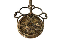 Decorative late 19th Century brass wine bottle holder from an old French brasserie.