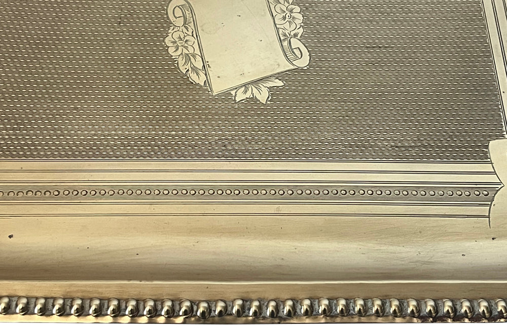 19th Century French brass tray.