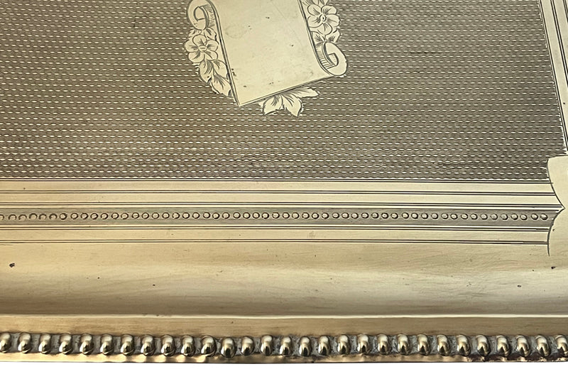 19th Century French brass tray.