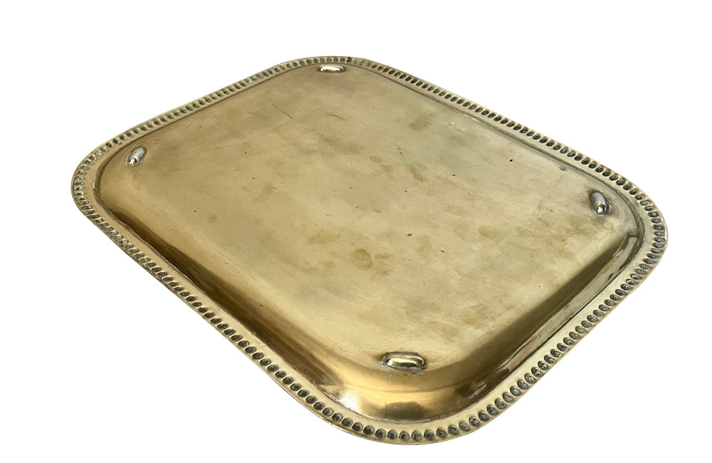 19th Century French brass tray.