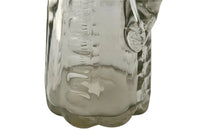 French 19th century Normandy glass jug and four matching tall stemmed glasses. 