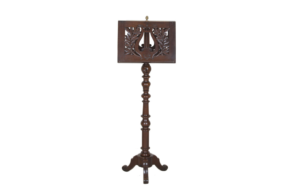 Elegant late 19th Century French Louis XVI walnut double sided lectern or music stand.