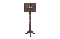 Elegant late 19th Century French Louis XVI walnut double sided lectern or music stand.