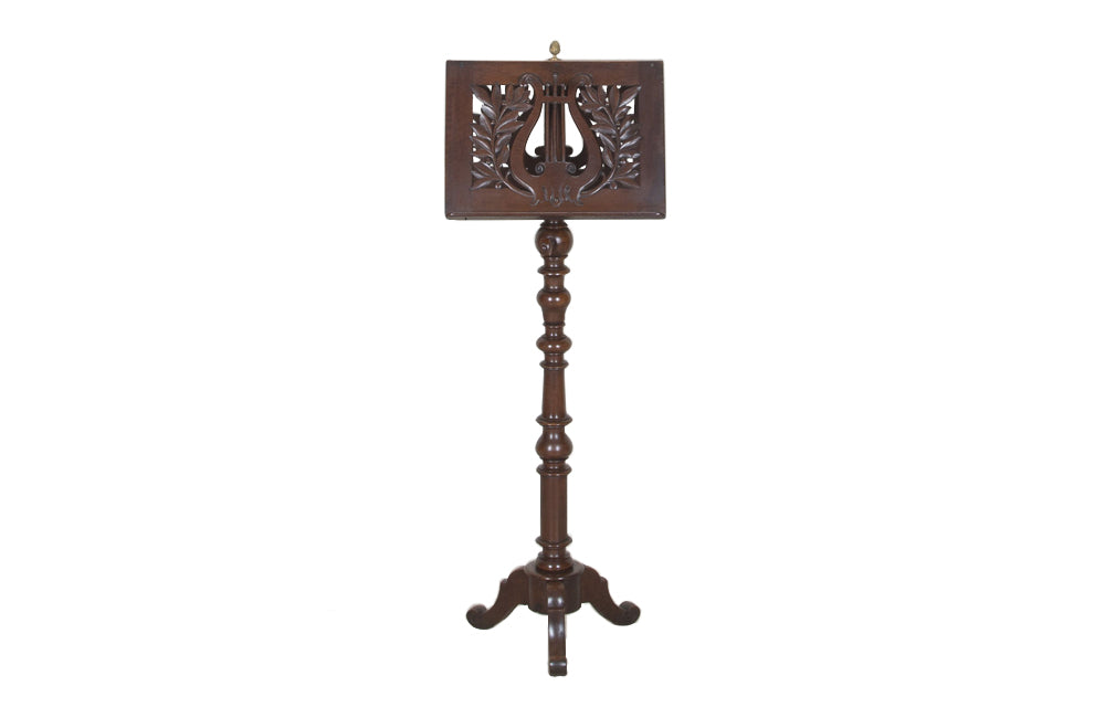 Elegant late 19th Century French Louis XVI walnut double sided lectern or music stand.