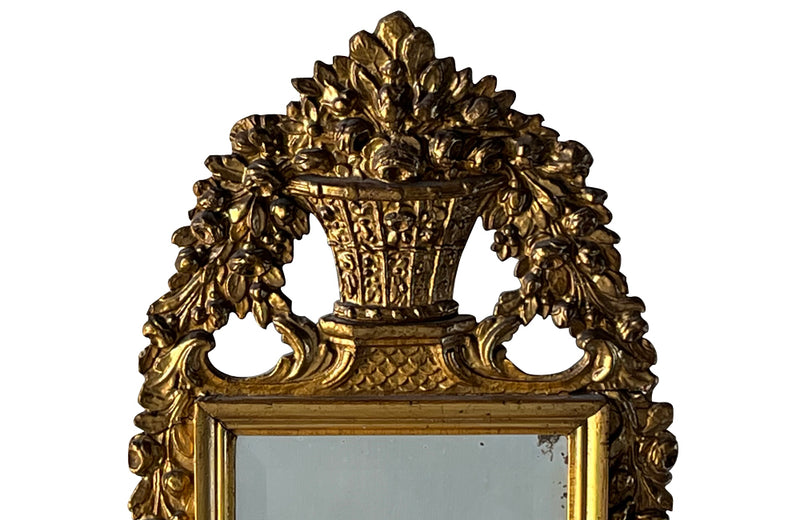 Antique french mirror giltwood marriage mirror 19th Century - French antiques