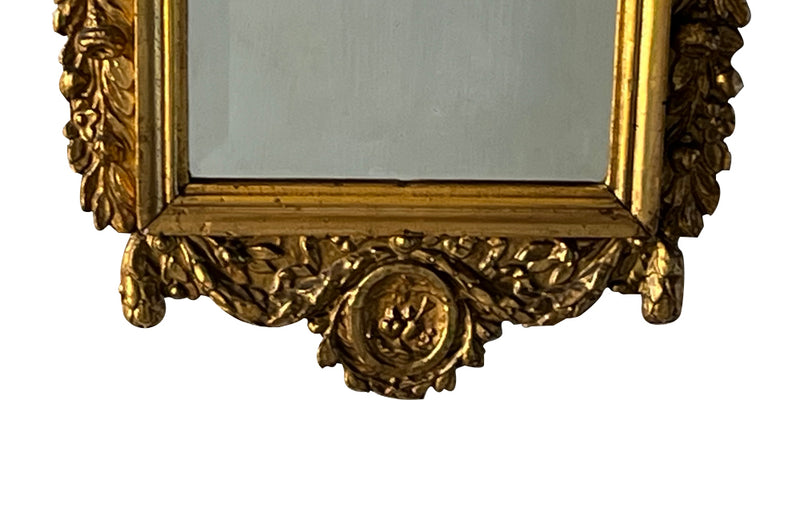 Antique french mirror giltwood marriage mirror 19th Century - French antiques