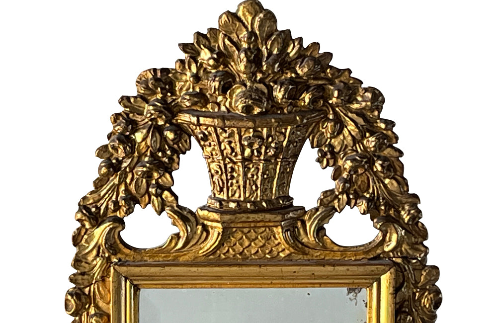 Antique french mirror giltwood marriage mirror 19th Century - French antiques