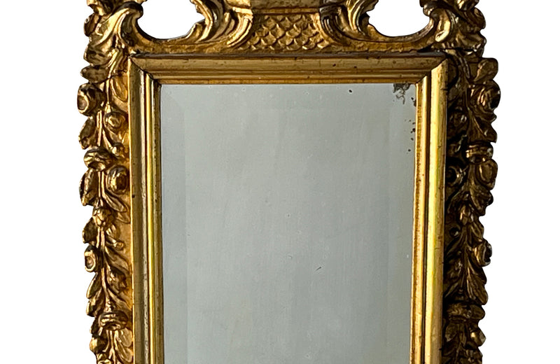 Antique french mirror giltwood marriage mirror 19th Century - French antiques