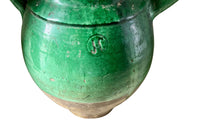 Late 19th Century French Green Glazed Cruche