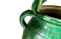Late 19th Century French Green Glazed Cruche