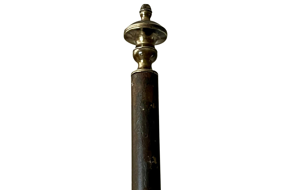 Tall late 19th Century French iron coat and hat rack.