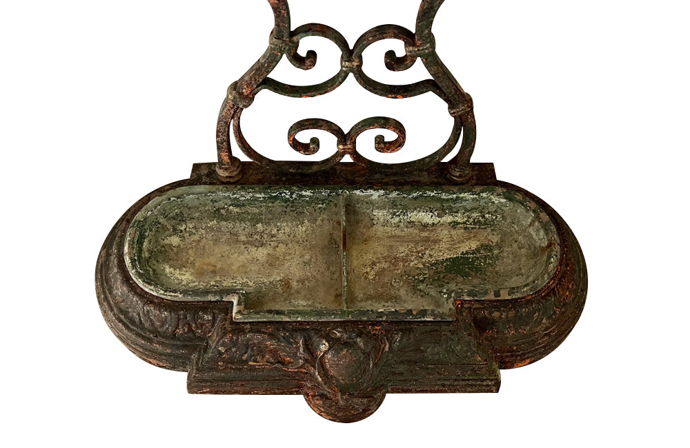 Late 19th Century French Belle Époque Iron Umbrella Stand 