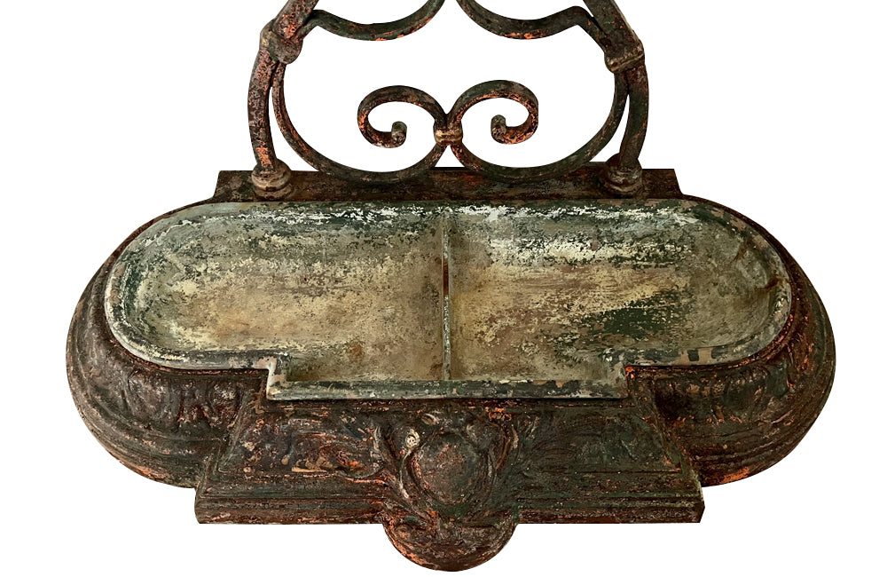 Late 19th Century French Belle Époque Iron Umbrella Stand 