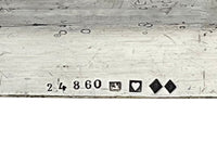 Large 19th Century French silverplate serving tray with engraved central monogram and two handles.