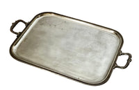 Antique serving tray silverplate French in the Neo-Classical style - French Antiques