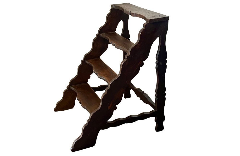 19th Century French country library steps