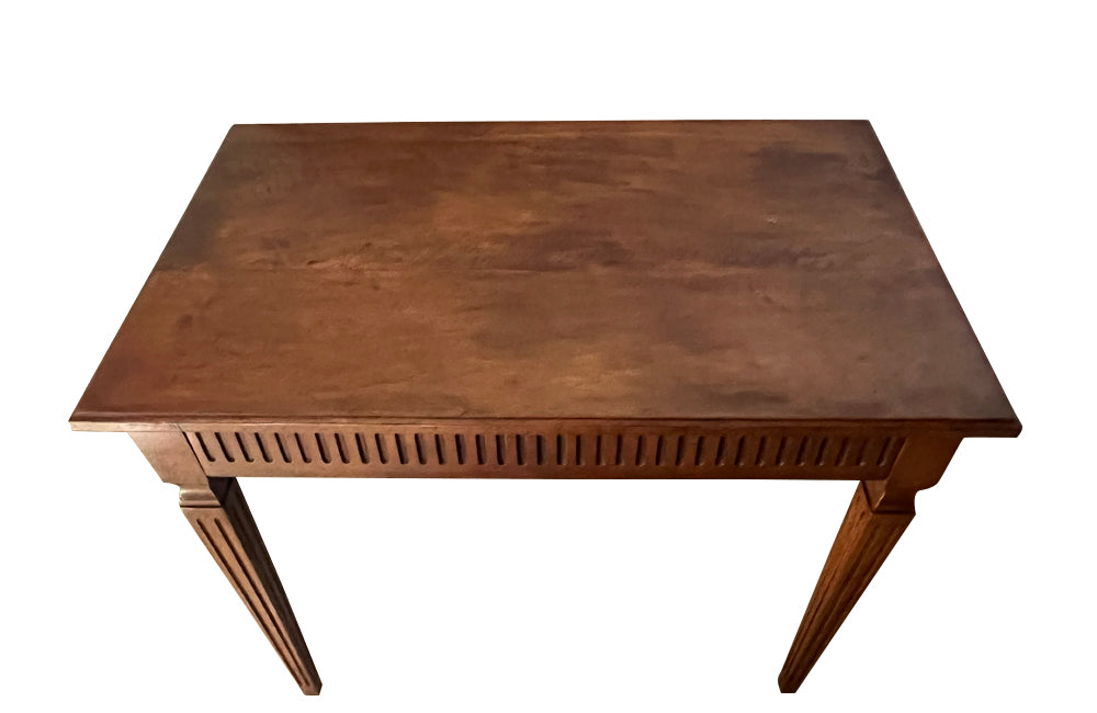 Antique side table or writing table French Louis XVI walnut - French antique furniture