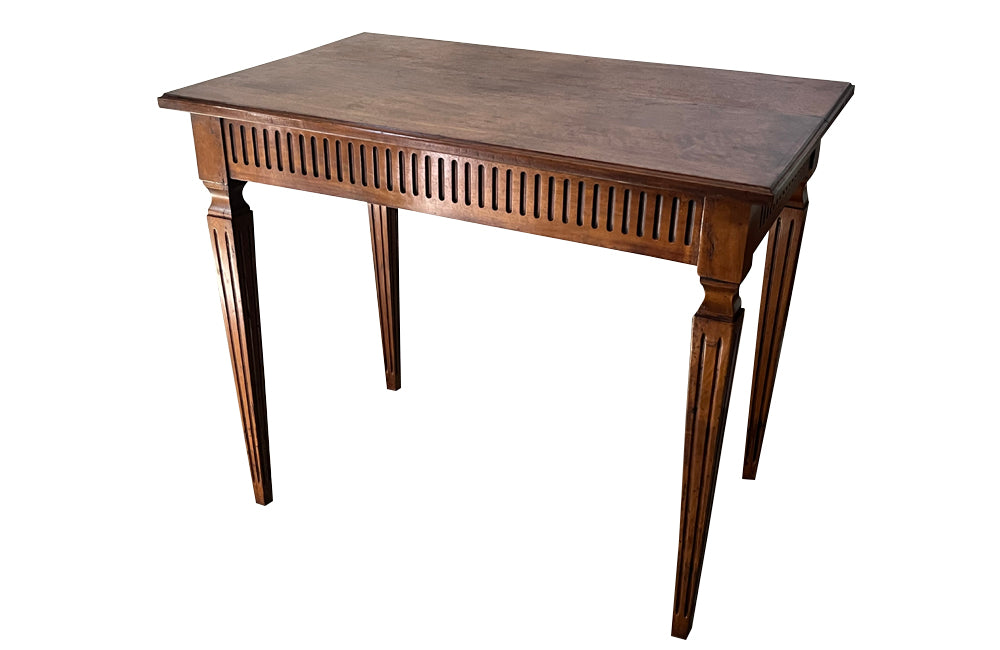 Antique side table or writing table French Louis XVI walnut - French antique furniture