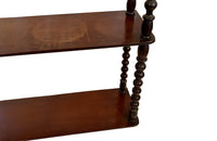 Antique bookcase shelf. Four tiered late 19th Century French mahogany hanging or free-standing - Antique Furniture