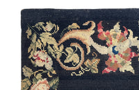 19th Century French Needlework Hunting Scene Panel With Figures And Dogs 