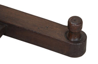 19th century French, oak artist's easel with hand crank mechanism for adjusting height with rare wooden turning screw