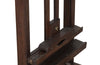 19th century French, oak artist's easel with hand crank mechanism for adjusting height with rare wooden turning screw