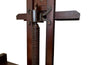 19th century French, oak artist's easel with hand crank mechanism for adjusting height with rare wooden turning screw