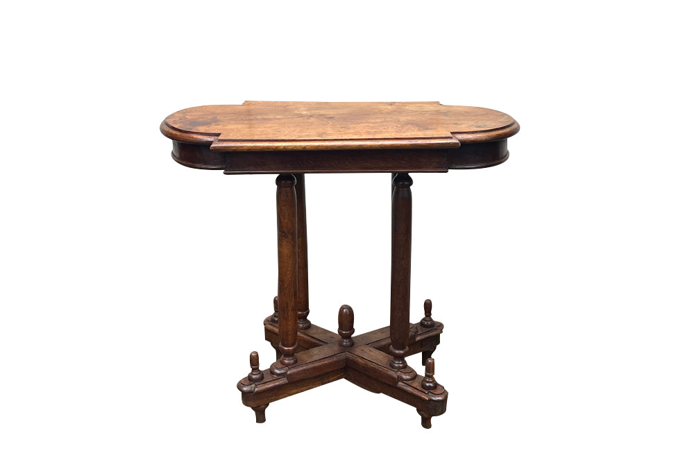 A charming 19th century French oak side table from the Alsace Region .