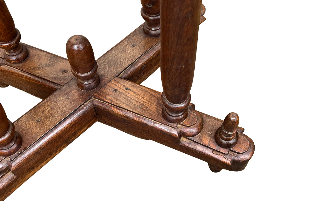 A charming 19th century French oak side table from the Alsace Region .