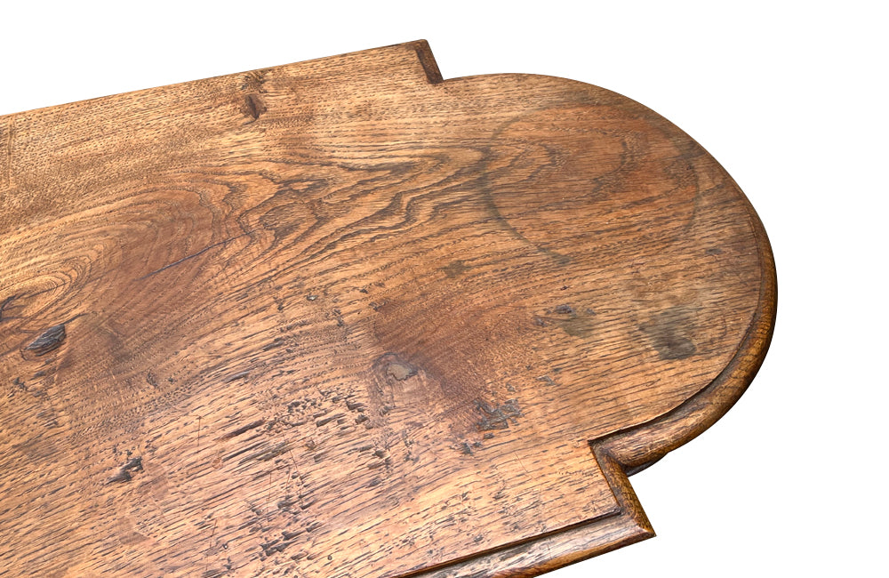 A charming 19th century French oak side table from the Alsace Region .