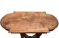 A charming 19th century French oak side table from the Alsace Region .